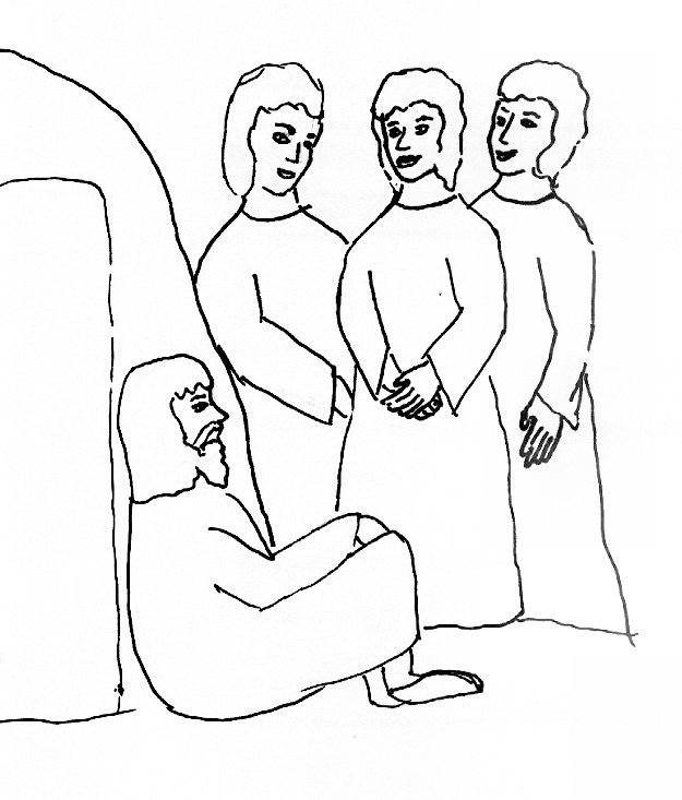 abraham 3 visitors coloring pages - photo #23