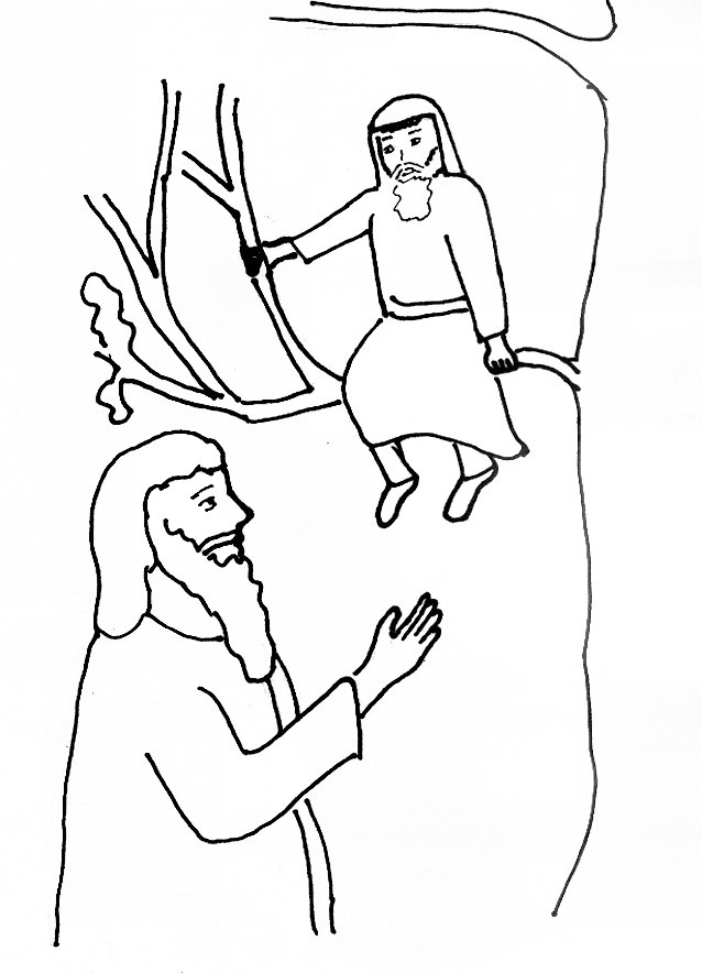 zaccheus coloring pages for kids - photo #28